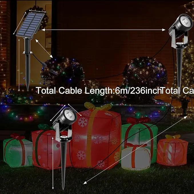 T-SUNUS Color Changing Solar Spot Lights, RGB LED Landscape Lights IP65 Waterproof for Outdoor, Garden, Pathway, Trees by GreenHaven Gardens