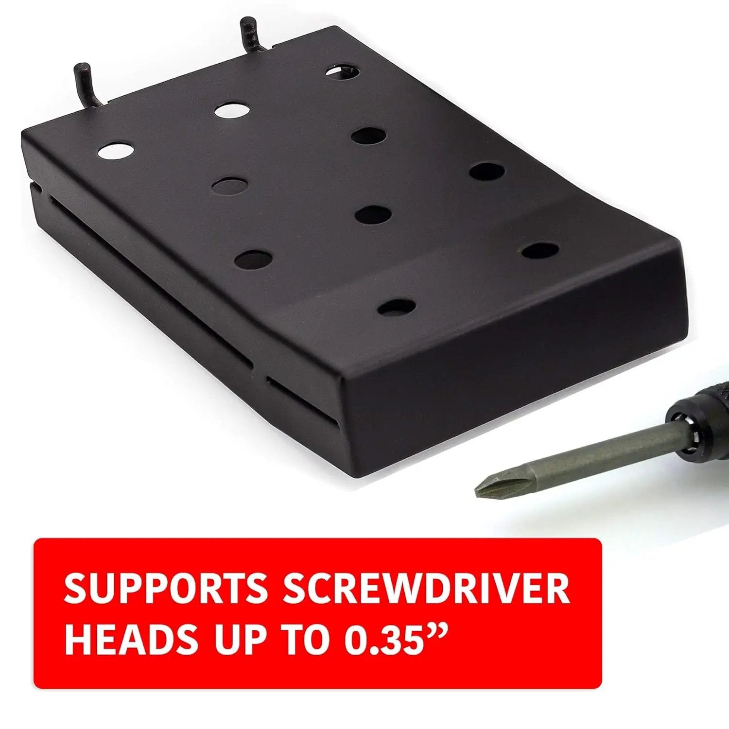 Heavy Duty Black Pegboard Accessories - Screwdriver and Wrench Holder Set for Organizing Tools by GreenHaven Gardens