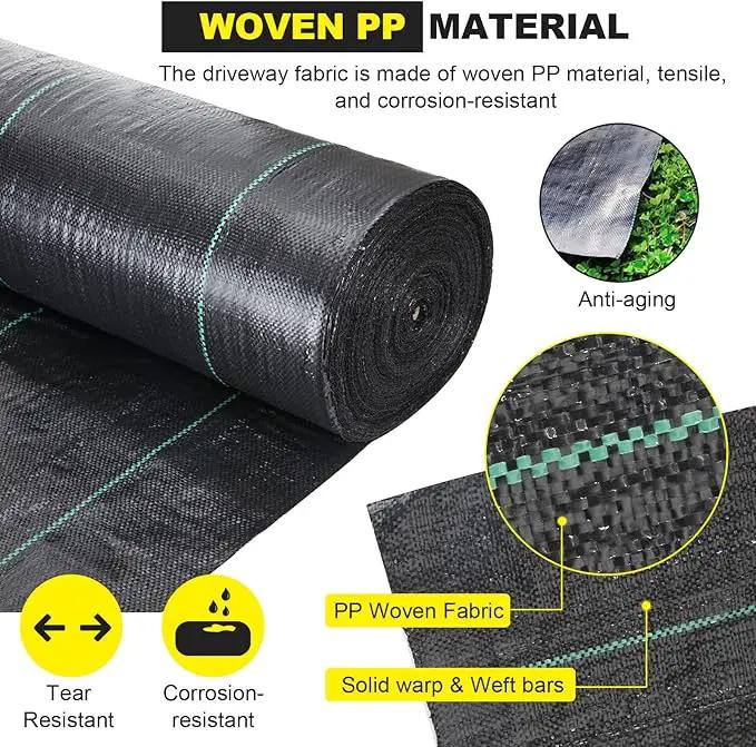 Driveway Fabric - 5x500 ft Heavy Duty 4OZ French Drain Fabric for Erosion Control & Landscape Weed Barrier by GreenHaven Gardens