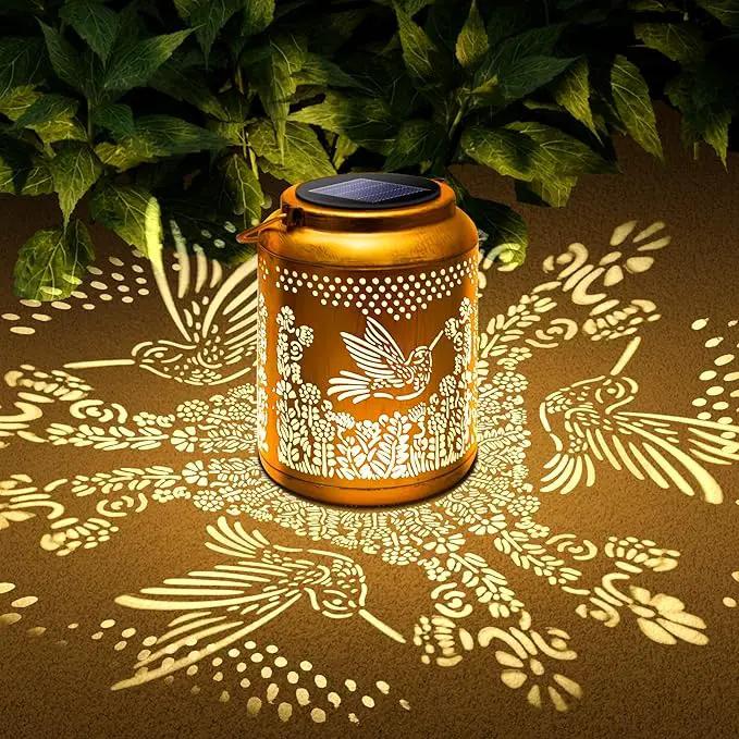 Hyrion Hummingbird Solar Lanterns Outdoor Waterproof Metal Hanging Lights, Garden Decor Gifts for Women, Mom, Grandma Solar Decorations for Yard, Patio, Backyard, Porch, Lawn, Tabletop, Walkway by GreenHaven Gardens