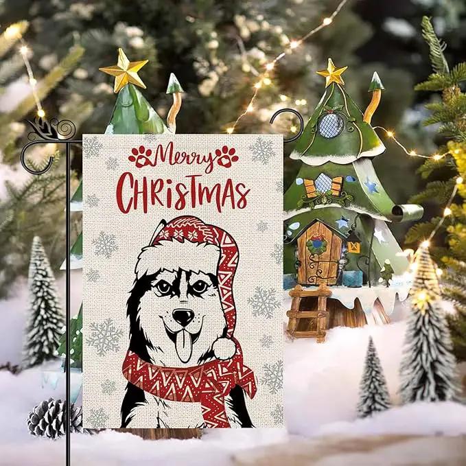 Seasonal Garden Flags Husky Double Sided Flags Set of 11 Holiday Farmhouse Indoor Outdoor Yard Lawn Christmas Gifts Decorations 12.5x18 Inch by GreenHaven Gardens