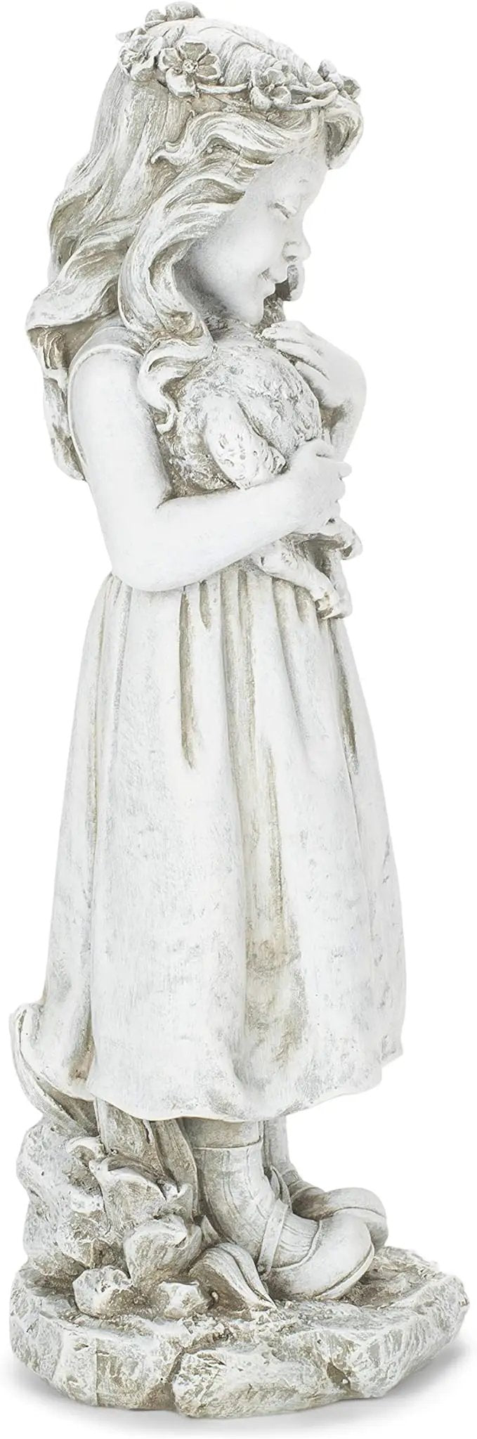 Joseph's Studio by Roman Inc., Girl with Lamb Garden Statue, Garden Collection, Religious Statue, Holy Family, Memorial, Angel, Patron Saint, Garden Décor (5x5x16) by GreenHaven Gardens