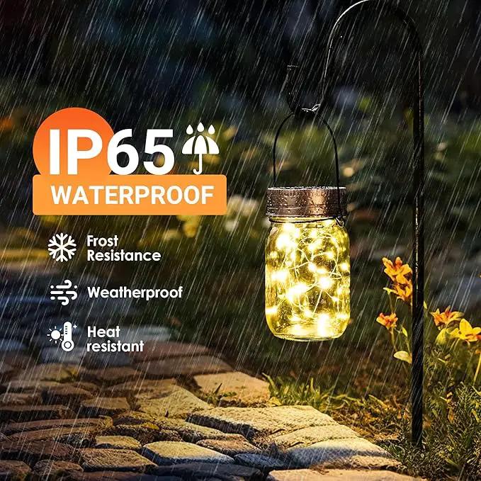 GIGALUMI Solar Mason Jar Lights, 12 Pack 30 Led String Fairy Lights Garden Lights Outdoor Waterproof Hanging Solar Lanterns for Outdoor, Garden, Patio, Lawn, Balcony Decoration by GreenHaven Gardens