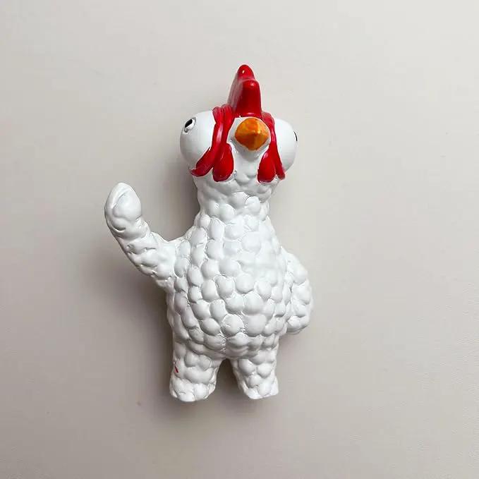 Jxueych Rebellious Chicken Figurine, Miniature Chicken Standing 3.7 Inch, Adorable Mini Chicken for Enthusiasts and Quirky Decor Lovers by GreenHaven Gardens