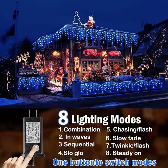 Hezbjiti Christmas Lights Decorations Outdoor, 1600LED 164FT Curtain Fairy Lights 8 Modes 320 Drops Fairy String Curtain Lights for Christmas Decor Eaves Window Party Yard Garden by GreenHaven Gardens