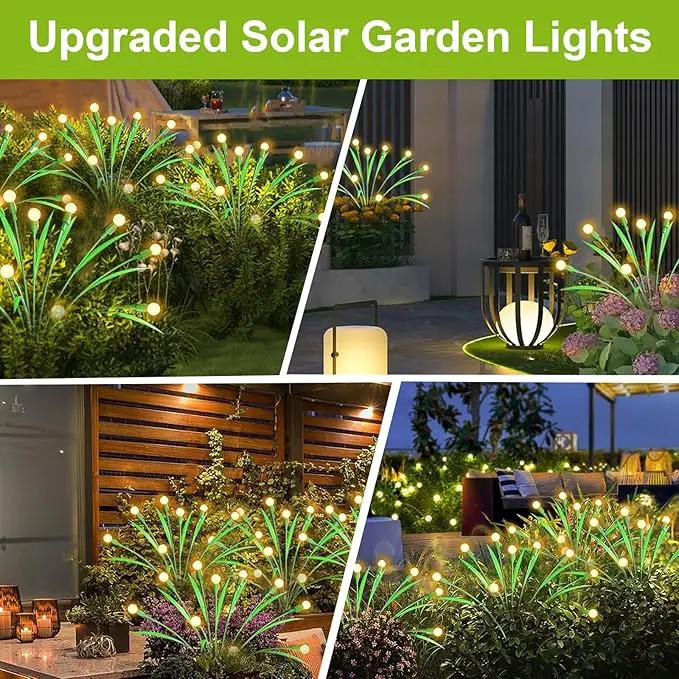 Aogist Solar Garden Lights Outdoor Waterproof,6 Packs 60 LED,Sway by Wind, Yard Patio Pathway Decoration, High Flexibility Iron Wire & Heavy Bulb Base,Warm White by GreenHaven Gardens
