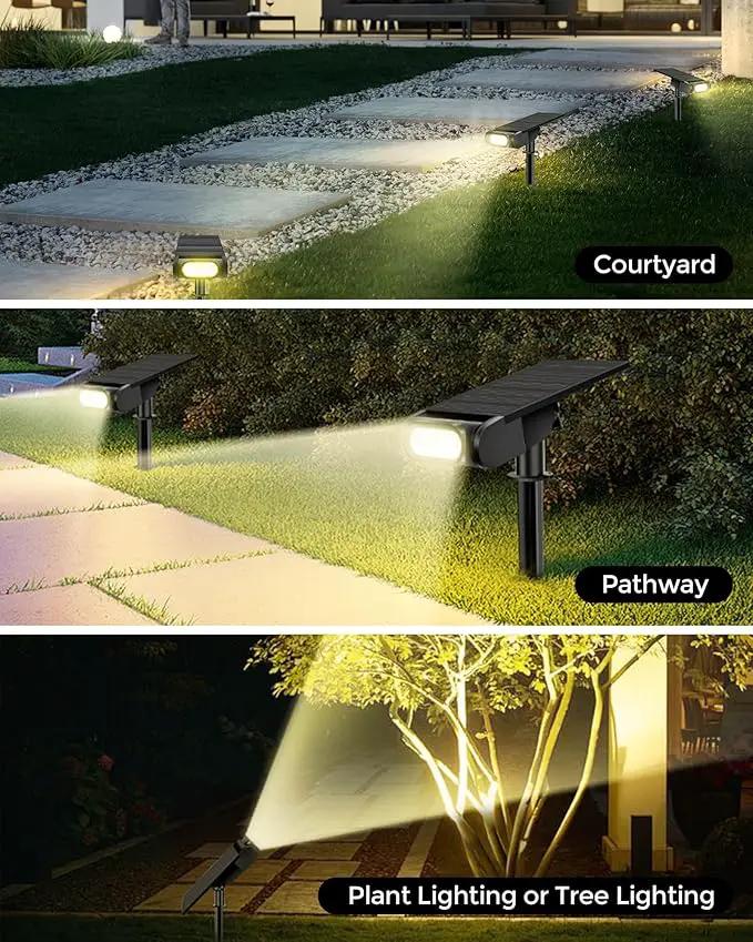 Solar Spot Lights Outdoor Waterproof IP67, RGB Landscape Lighting with Remote & Timer, Color Changing Solar Uplights Outdoor for Trees, Garden, Yard, and Pathway (2 Pack) by GreenHaven Gardens