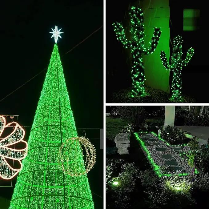 Solar String Lights Outdoor, 2-Pack 80FT 200 LED Solar Christmas Twinkle Lights Outside Waterproof Copper Wire 8 Modes Solar Fairy Lights for Garden Tree Christmas Party Birthday Decoration (Green) by GreenHaven Gardens