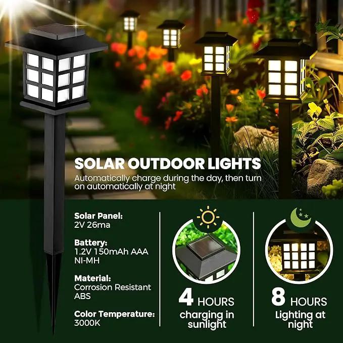 GIGALUMI Solar Outdoor Lights，8 Pack LED Solar Lights Outdoor Waterproof, Solar Walkway Lights Maintain 10 Hours of Lighting for Your Garden, Landscape, Path, Yard, Patio, Driveway by GreenHaven Gardens