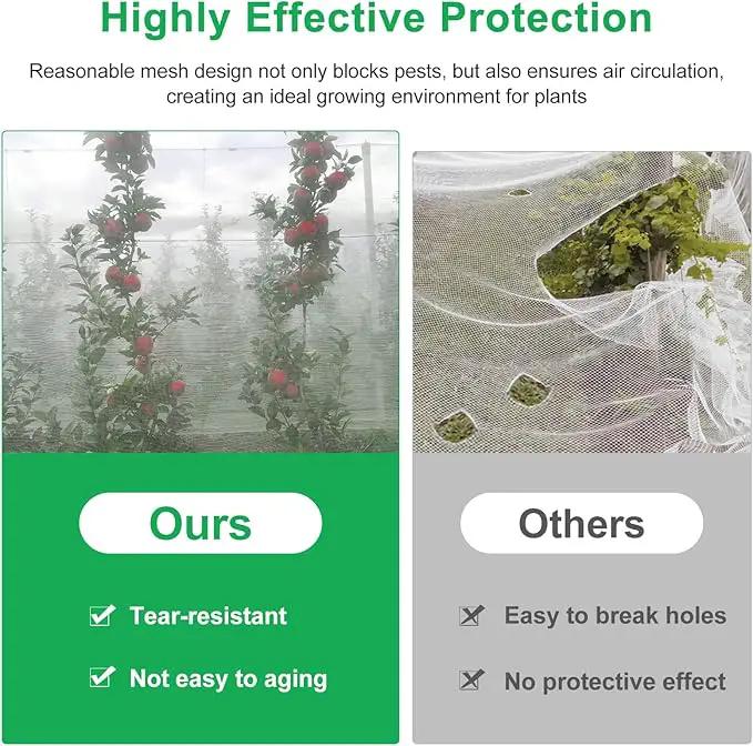 Garden Netting Pest Barrier, 6.5 X 16.4FT Insect Netting for Garden Raised Beds, Garden Bug Netting Plant Mesh for Blueberry Bushes, Figs, Plants, Vegetables Protection by GreenHaven Gardens