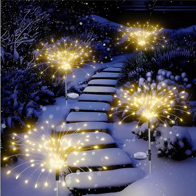 Solar Fireworks Lights Outdoor Waterproof Garden Fairy Light Outside Solar Sparkles Landscape Lights 120 LED Decorative Outdoor for Backyard Patio Pathway Lawn Party Walkway Decor, 4 Pack by GreenHaven Gardens