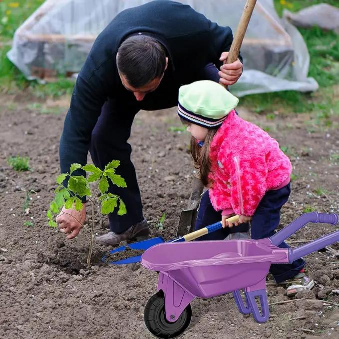Kids Gardening Tools Outdoor Toys Set Backyard Play with Wheelbarrow Educational STEM Learning Pretend Toys Outdoor Indoor for Toddlers Kids Boys Girls by GreenHaven Gardens