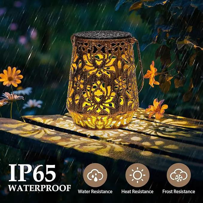 Solar Lanterns Outdoor Decor Waterproof,Flower Hanging Gifts for Women, Mom, Solar Garden Lights Metal Decoration for Outside,Yard, Patio,Garden,Porch,Pool by GreenHaven Gardens