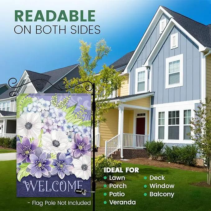 Spring Garden Flags 12.5x18 Double Sided - Floral Welcome Bouquet Flag Printed in Premium Polyester - Seasonal House Welcome Banner for Outdoor, Yard, Lawn, Deck, Patio - Suits Most Holder by GreenHaven Gardens