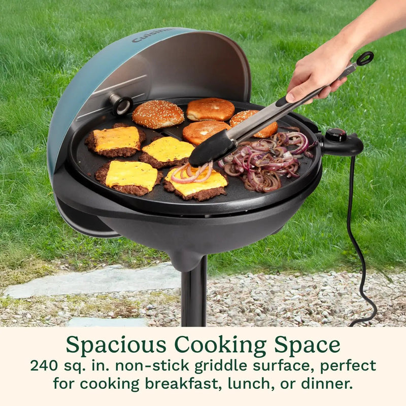 Cuisinart Indoor/Outdoor Electric Griddle, 2-in-1 Portable BBQ with Flat Top Nonstick Cooking Surface, Adjustable Heat, Stand/Tabletop Options for Cookouts, Barbecues & Small Spaces, No Tools Needed by GreenHaven Gardens