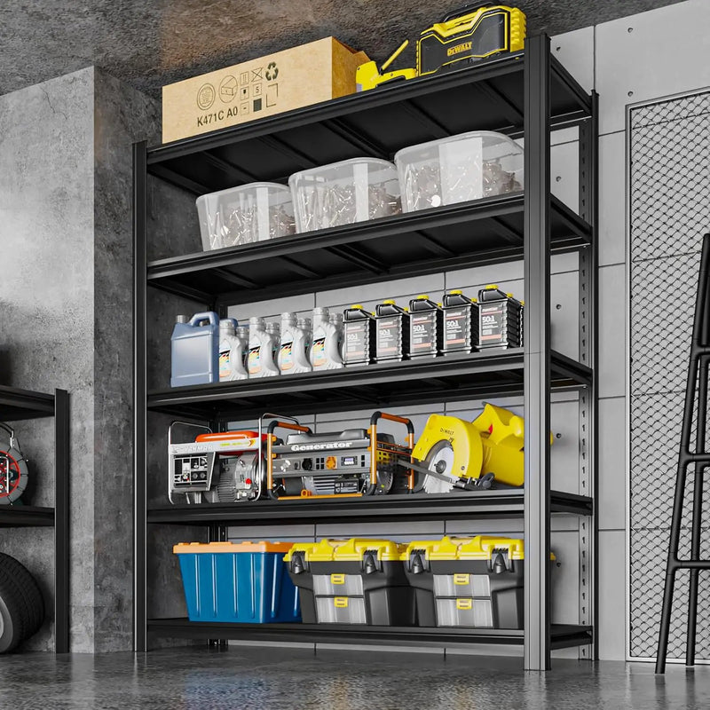 5-Tier 47" W x 24" D x 84" H Garage Shelving 3000LBS Storage Shelves Heavy Duty Metal Shelf Unit Adjustable Basement Industrial Storage Racks by GreenHaven Gardens