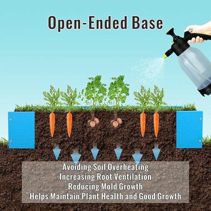 HDPE Raised Garden Bed 47.24 * 24.4 * 9.65 in,Vegetable Planter Bed Outdoor,Elevated Horticulture Planter Bed,Waterproof,Rot-Resistant and Non-Cracking Above Ground Garden Bed(Pacific Blue) by GreenHaven Gardens