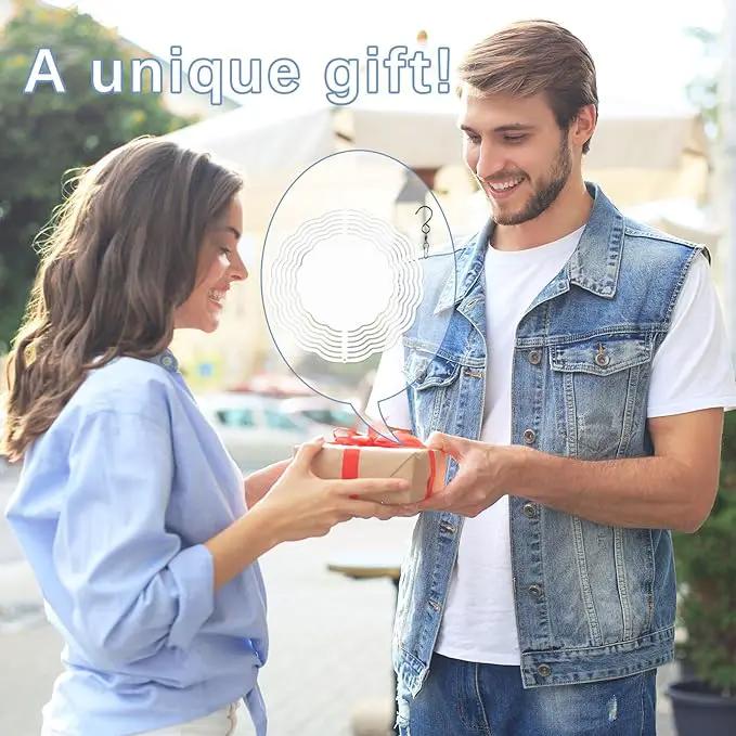 8 Pcs Sublimation Wind Spinner Blanks 8 Inch Bulk Aluminum Metal Sublimation Blanks Product Heat Press Transfer Outdoor Garden Decoration Sublimation Blank Wind Spinners for DIY Gift by GreenHaven Gardens