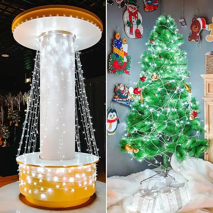 Outdoor Christmas String Lights, 800LED 330FT White Fairy Lights, 8 Mode Plug in Waterproof Indoor Outdoor Decor Lights for Bedroom Christmas Thanksgiving Wedding Party Garden Yard Tree by GreenHaven Gardens