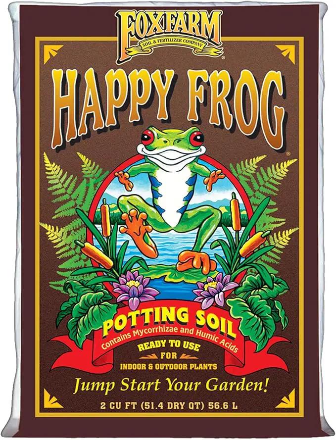 FoxFarm Happy Frog Potting Soil, 2cu ft - for Indoor/Outdoor Container Plants, Improves Root Efficiency, pH Adjusted for Optimal Nutrient Uptake - Contains Mycorrhizae and Humic Acids by GreenHaven Gardens