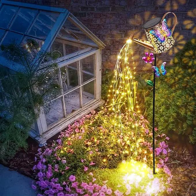 Solar Watering Can with Lights Outdoor Garden,Waterproof Garden Stake Lights Decoration for Yard Lawn Patio Pathway Front Porch Landscape Gardening Gifts for Mom Grandma Women Birthday Gift by GreenHaven Gardens