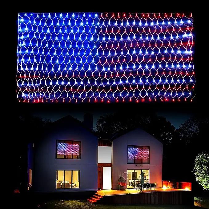 MUYUN 420 LEDs American Flag Lights, Waterproof LED US Light, United States Flag Light for Garden, Festival, Holiday, Party Decoration, Christmas Decorations by GreenHaven Gardens
