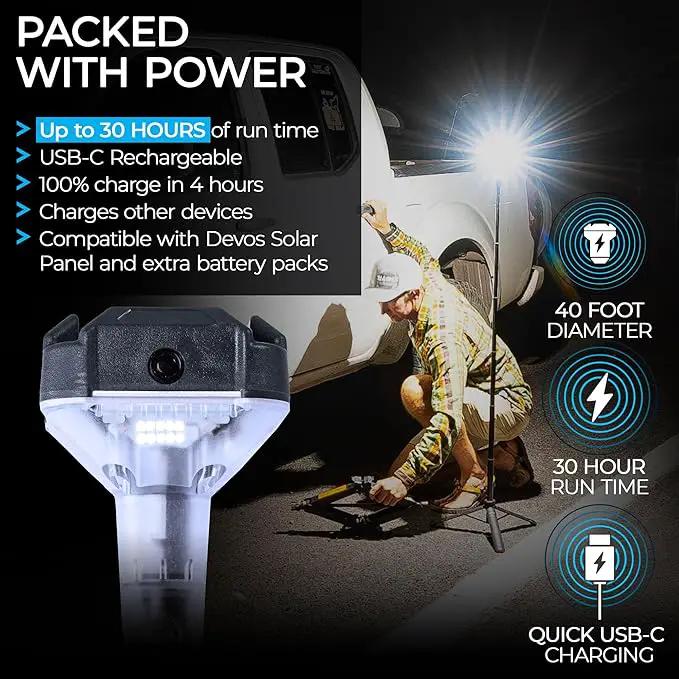 DEVOS - LIGHTRANGER 800 Mini Telescoping Camp Light, 4.5 Tall with 800 Lumens, Ultra Compact & Portable, Rechargeable LED Lantern, Up to 30-Hour Runtime, 1 Year Warranty, Includes Carry Case by GreenHaven Gardens