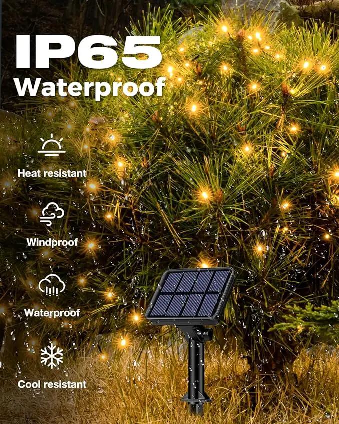 1 Pack Solar Fairy Lights for Outside Waterproof, 49FT/15M 150LED Solar String Lights Outdoor 8 Modes Solar Twinkle Lights for Garden Yard Christmas Tree Wedding Party Decor, Warm White by GreenHaven Gardens