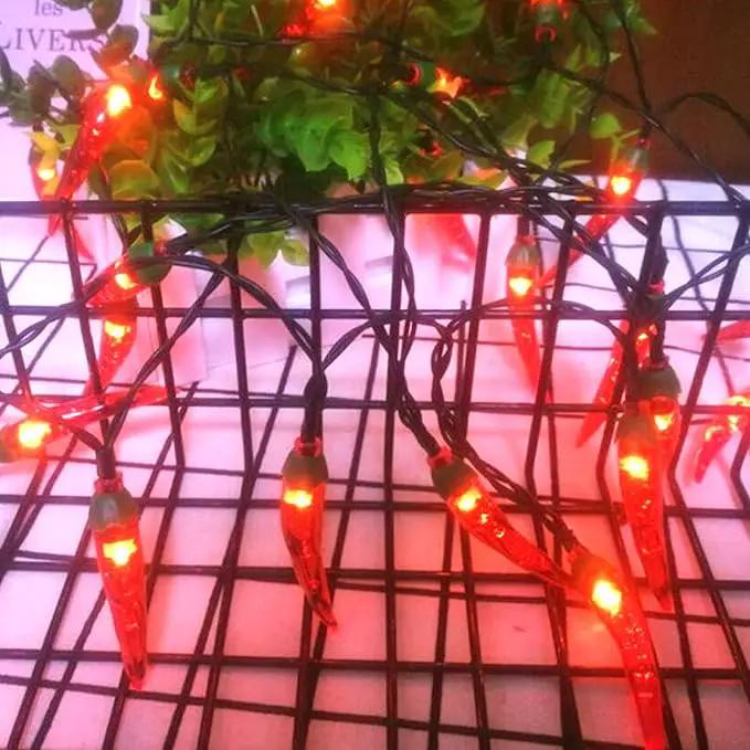 Solar Red Chili String Lights, 30 LED Chili Shape Fairy String Lights Solar Operated String Lights for Wedding, Chinese New Year,Spring Festival,Party Decoration,Christmas by GreenHaven Gardens