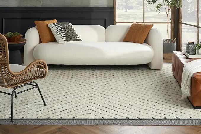 Nourison Home Positano Charcoal 8' x 10' Area Rug, Modern, Solid, Indoor/Outdoor, Easy Cleaning, Non Shedding, Bed Room, Living Room, Deck, Backyard by GreenHaven Gardens