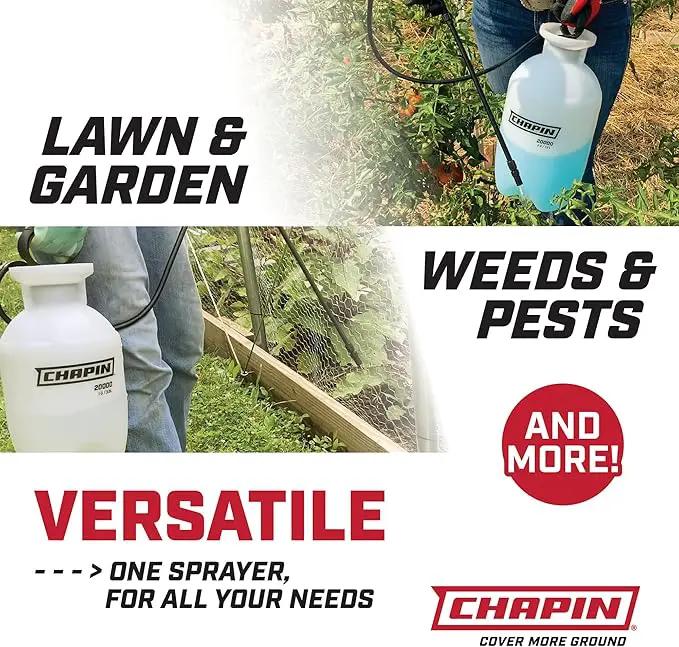 Chapin 20024: Value Pack, 2-Pack, 2-Gallon SureSpray Lawn and Garden Poly Tank Sprayer with Anti-Clog Filter for Yard, Lawn, Weeds, and Plants, Translucent White by GreenHaven Gardens