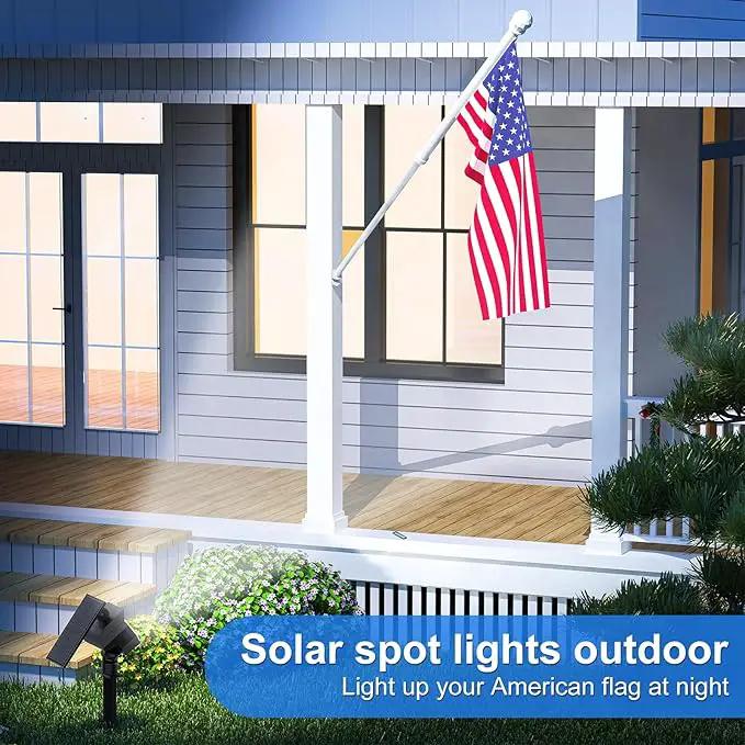 Solar Spot Lights Outdoor Waterproof IP67, 8 Pack - 50 LED Adjustable Solar Powered Landscape Spotlight with 3 Lighting Modes, Stake Light for Outside Yard Lawn Pathway Tree (Cool White) by GreenHaven Gardens