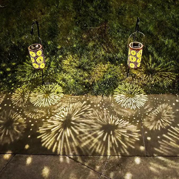 Mothers Day Gifts, 2 Pack Fireworks Solar Lanterns Outdoor Hanging Lantern Lights, Waterproof LED Garden Decorative Light for Patio Yard Pathway Lawn Front Porch Tree by GreenHaven Gardens