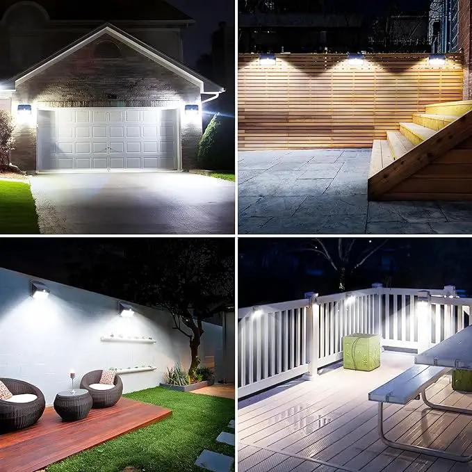Solar Lights Outdoor, 150 LED, 8 Pack, Motion Sensor, IP65 Waterproof, 3 Lighting Modes, Solar Powered Light Fixture for House, Garden, Patio, Fence, Garage by GreenHaven Gardens