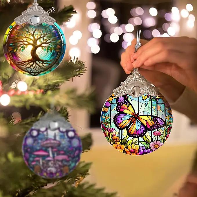 Butterfly Stained Glass Suncatcher, Jocidea Butterfly Ornament, Butterfly Christmas Ornament, Holidays Ornaments, Christmas Tree Ornament, Butterfly Decor, Gifts for Butterfly Lovers by GreenHaven Gardens