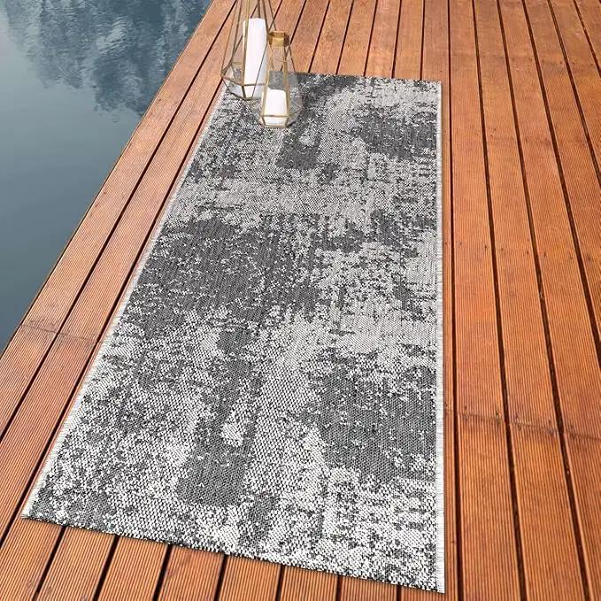 Keen Home Design Terrace Outdoor Runner Rug - 2x6 Washable Indoor/Outdoor Rug for Patio, Kitchen, Balcony, Beach, Garden, Deck and Porch, Size: 2'2"x5'7" by GreenHaven Gardens