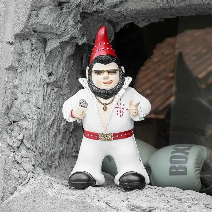 Large Singer Gnome Garden Statue Outdoor Resin Dwarf Figurine Decor Home Decoration Funny Sculpture for Patio Poch Yard Backyard Ornament Housewaiming Unique Gift by GreenHaven Gardens