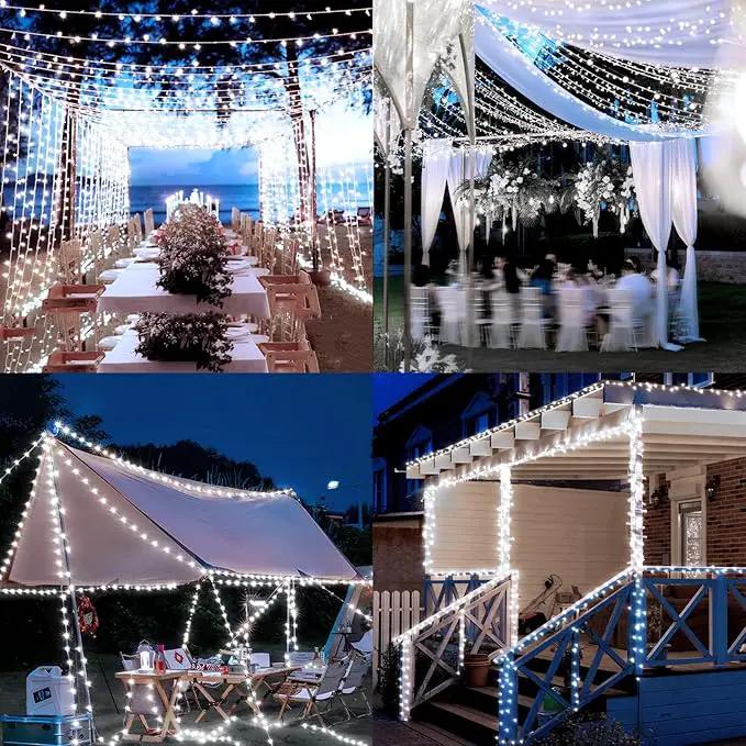 Heceltt 1600 LED 630 FT String Lights Outdoor, 8 Modes Cool White Christmas Lights Plug in, Waterproof Led Lights with Timer and Memory String Lights for Xmas Holiday Wedding Decorations by GreenHaven Gardens