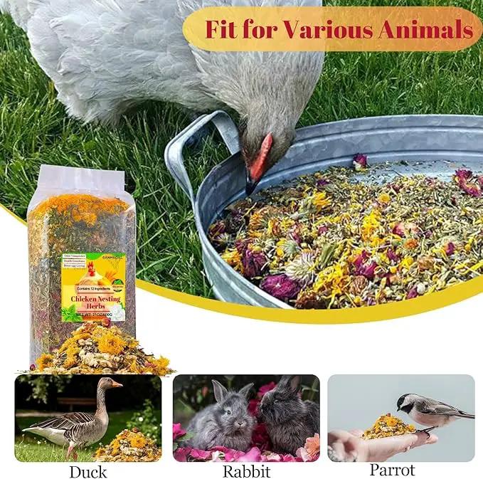 21 oz Chicken Nesting Herbs Flowers - 1.3lb Poultry Blend Herbs 12 Premium Nesting Box Herbs for Chicken Coop Refresher Boost Egg Laying Hens Herb Supplement for Backyard by GreenHaven Gardens
