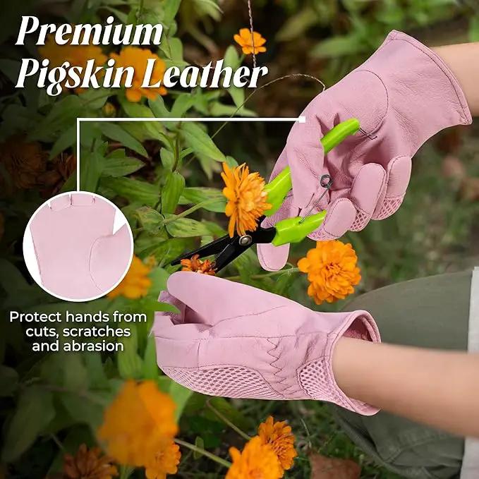 HANDLANDY Women Safety Work Gloves Utility Touch Screen Working Grip Glove for Yardwork Gardening Breathable Mechanic Gloves by GreenHaven Gardens