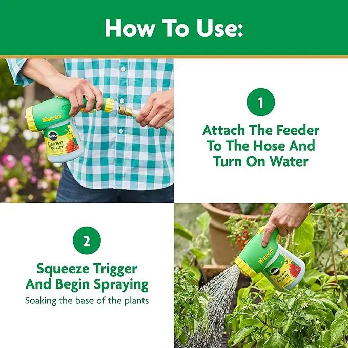 Miracle-Gro Garden Feeder with Water Soluble All Purpose Plant Food, Hose-end Feeder for Outdoor Plants, 1 lb. by GreenHaven Gardens