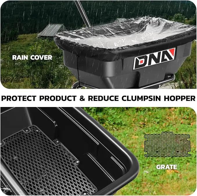 DNA MOTORING Walk Behind Push Broadcast Spreader,125 LB / 60L Capacity, Multi Use Tool for Fertilizer, Grass Seed, Salt, Ice Melt, Lawn and Garden Seeder, with Wheels, TOOLS-00611 by GreenHaven Gardens