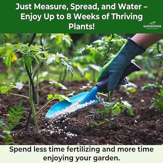 13-13-13 Slow Release Granular Fertilizer – All Purpose Plant Food 13 13 13 for Outdoor Grass, Vegetables, Roses, Flowers, Shrubs, Trees. Lawns, Gardens, Potted Plants (3 quarts) by GreenHaven Gardens