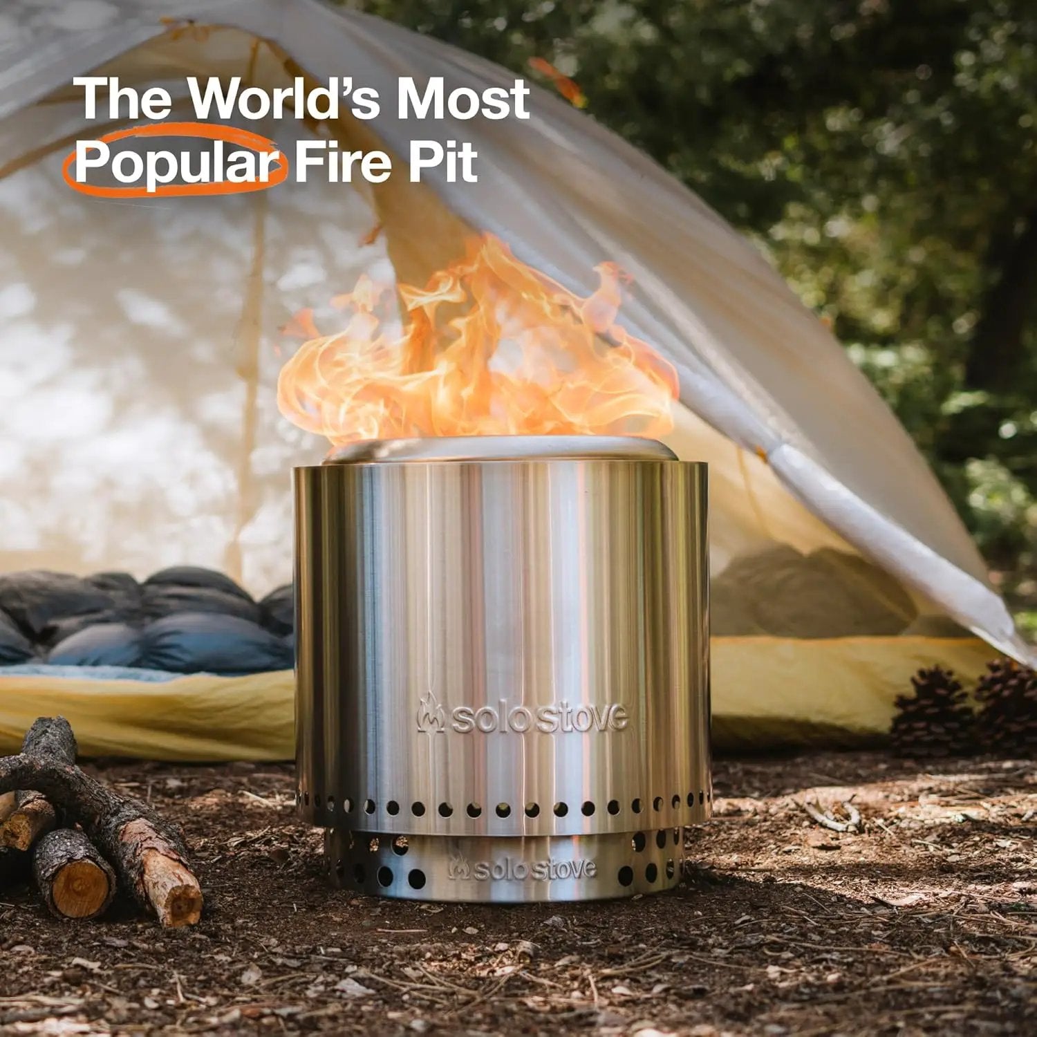 Solo Stove Ranger Amazon Exclusive Fire Pit Bundle | Portable & Smokeless | Includes Stand, Lid & Shelter | Ideal for 2–4 People | Stainless Steel, 15"x15", 22lbs by GreenHaven Gardens