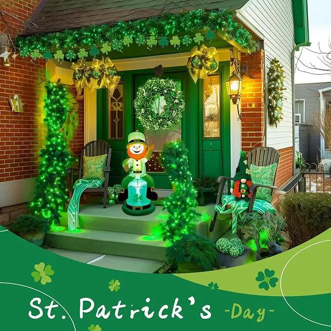JMEXSUSS 2 Pack Green Solar Lights Outdoor, Total 400 LED 151FT Solar String Lights Outdoor Waterproof, 8 Modes Green Light for St Patrick's Day Patio Yard Tree Decorations by GreenHaven Gardens