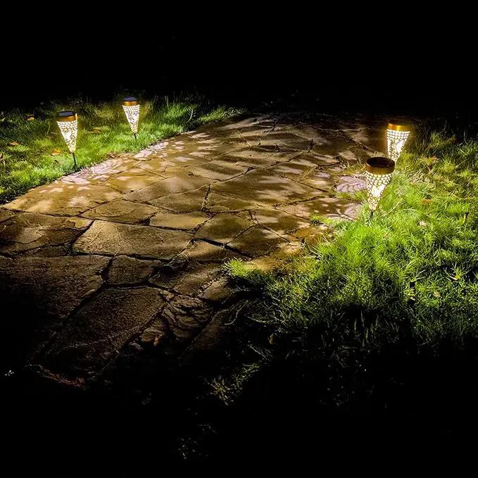4-Pack Butterfly Outdoor Decor Solar Pathway Lights, Metal Landscape Lighting for Outside Use: Patio, Yard, Lawn, Backyard, Walkway, Driveway – Gifts for Women, Mother, Grandmother by GreenHaven Gardens