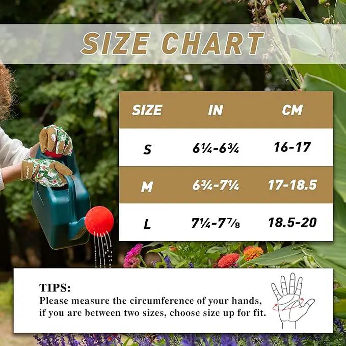 HLDD HANDLANDY Work Gloves for Women and Ladies, Leather Gardening Gloves Flexible Mechanic Working Gloves by GreenHaven Gardens