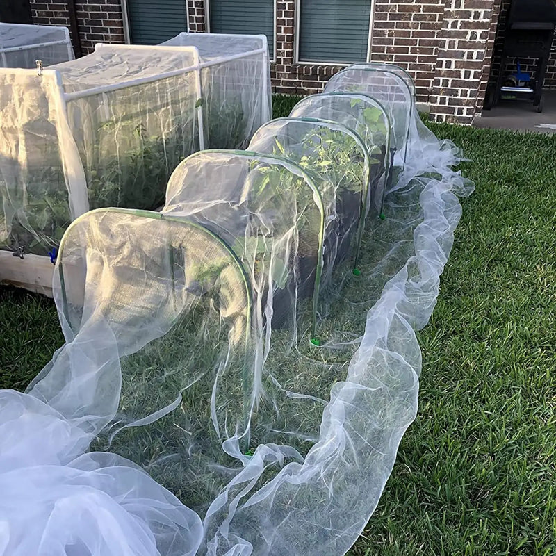 Garden Hoops Grow Tunnel for Raised Beds, 6 Sets 25.6" x 31.5" Rust-Proof Steel Greenhouse Hoops, Plant Support Garden Stakes Frame for Garden Fabric, Row Cover, Garden Netting by GreenHaven Gardens