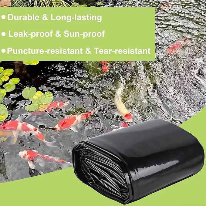 16 x 16 FT Pond Liner, 20 Mil Fish Pond HDPE Liner, Pond Liners for Outdoor Ponds, Koi Ponds, Garden Fountain, Waterfall by GreenHaven Gardens