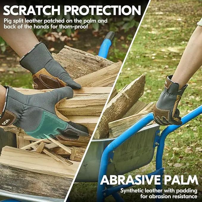 Vgo... 1-Pair Gardening Gloves Men, Safety Work Gloves, Puncture-proof, Thornproof, Touchscreen (SL7475) by GreenHaven Gardens
